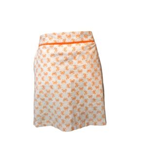 IZOD XFG Golf Skort Butterfly Cotton‎ Stretch Peach And White Side Zip Size 12